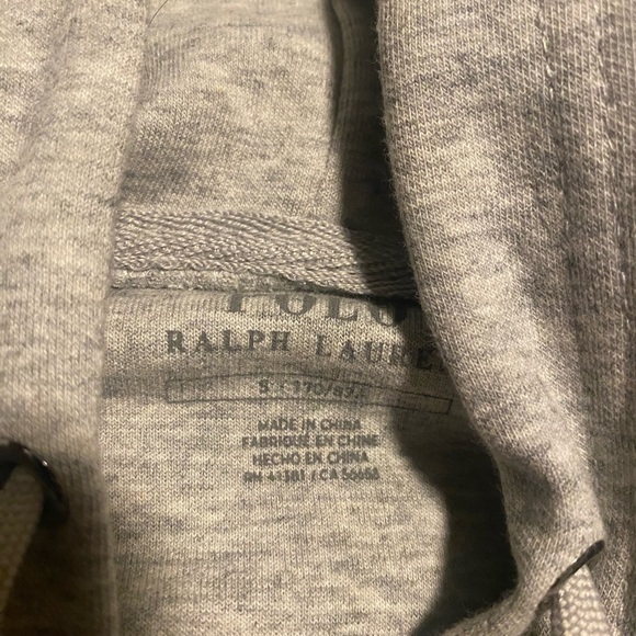 Grey polo Ralph Lauren Zip up (size M) - Picture 3 of 4